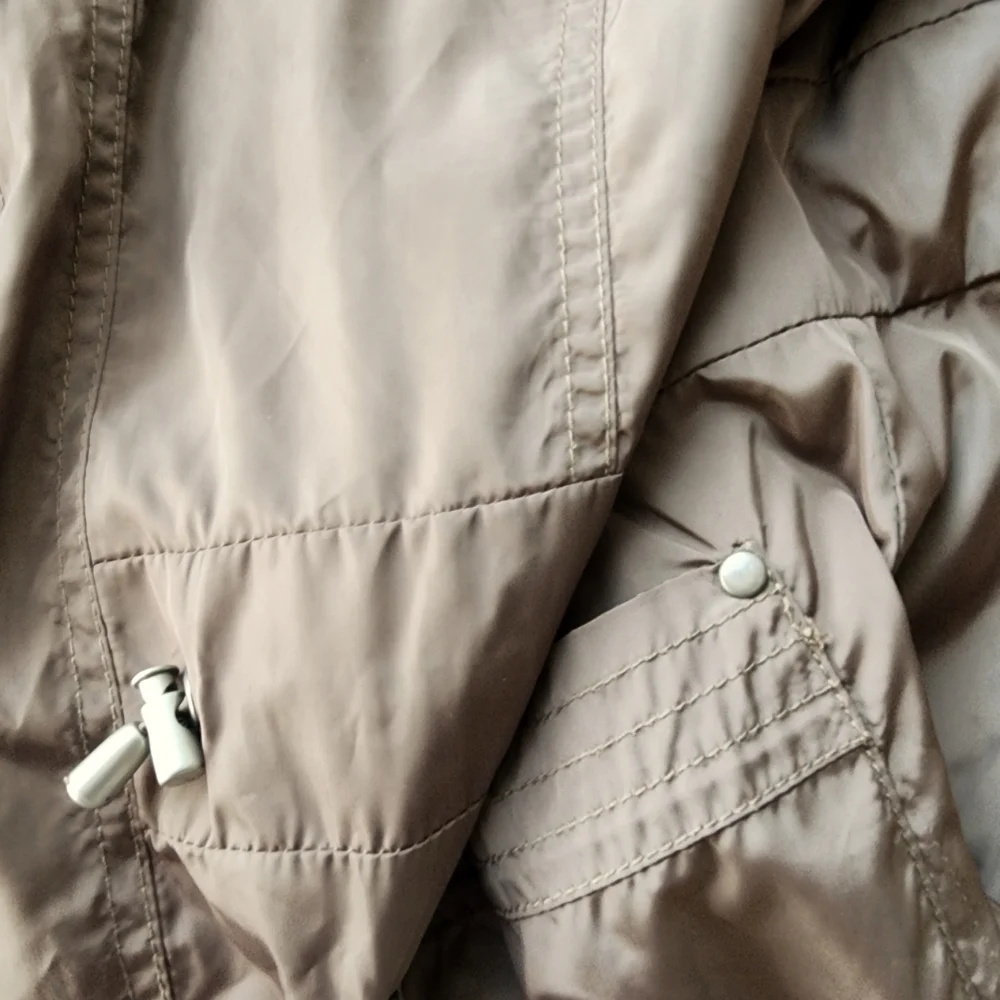 ARMAND THIERY utility raincoat jacket long TAN Size 14/16 - Picture 11 of 16